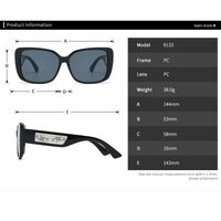 Plastic square sunglasses for women Elit 9133-EL