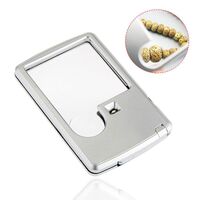 Portable pocket magnifier with backlight 4B-3-2, size: 45*45 mm, ⌀20 mm, magnification: 3X, 6X