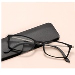 Plastic reading pince-nez glasses with case mobile phone mount 6012-贴手机款, diopters from +1.00 to +3.50, RMC=62-64