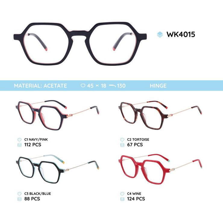 Acetate plastic frames for kids WK4015