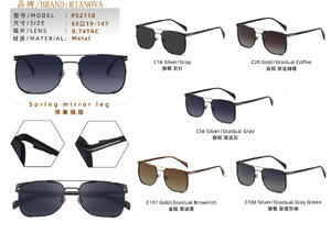 Polarized metal sunglasses with flex hinges Rianova PS2110