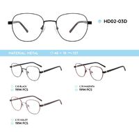 Металлическая оправа с дужками из материала TR-90 HD02-03D