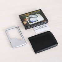 Portable pocket magnifier with backlight 4B-3-2, size: 45*45 mm, ⌀20 mm, magnification: 3X, 6X