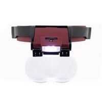 Binocular magnifier with backlight, magnifying glass with head mount 81001-B-XX, magnification: 1,7Х, 2Х, 2,5Х, 4,5Х
