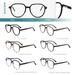 Acetate plastic frames for glasses with spring hinges Big City F3032