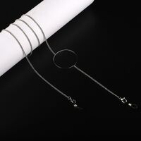 Металлическая нескользящая цепочка серебряного цвета, с подвеской в виде кольца, для очков и масок GS032