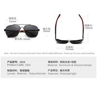Polarized metal sunglasses with UV400 protection 2924-GT