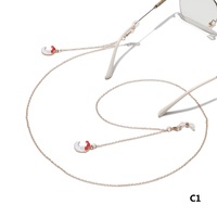 Металлическая цепочка для очков и масок с новогодними и рождественскими кулонами GL1133