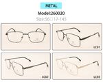 Metal eyeglasses frame for men with spring hinges 260020 (item in stock)