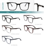 Acetate plastic frames for glasses with spring hinges Big City F3022