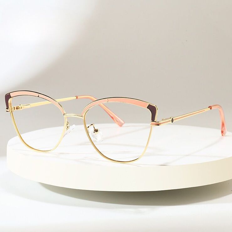 Очки металлические с защитой от синего света 9743-GT