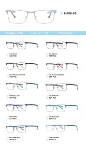 Металлическая оправа с дужками из материала TR-90 с гнущимся наконечником HA08-20