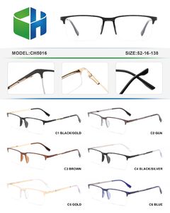 Оправа металлическая полуободковая с мягким носоупором и флексом CH5016-DA