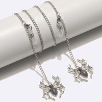 Металлическая нескользящая цепочка серебряного цвета, с подвеской в виде большого паука, для очков и масок GL1725