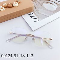 Оправа металлическая безободковая, линзы с Blue Block покрытием SANTA 00124