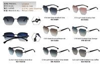 Rimless polarized metal sunglasses for men Leke S33450