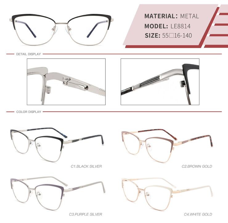 Metal frame with spring hinges LE8814-DA