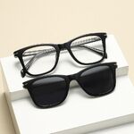 Оправа пластиковая TR90 с флексом + комплект из 5 поляризационных солнцезащитных насадок (клипон) на магните El Dorado EL1201