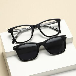 TR90 plastic frame with spring hinges + 5 polarized sun protection magnet clip-on set El Dorado EL1201