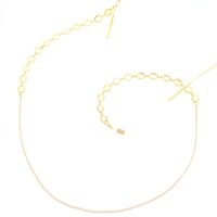 Gold-colored metal non-slip chain, round, for glasses and masks GL160