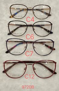 Metal frame for glasses with spring hinges 9720B