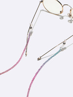 Набор из двух металлических золотых и серебряных цепочек для очков с акриловыми звездами GM157