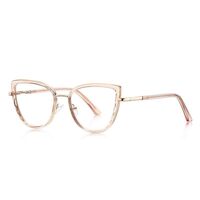 Metal + TR90 plastic Blue Blocker glasses frame for women with UV and blue light protection lenses More FCS3151