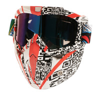 Wind and sand proof double lens black goggles Water-transfer-mask