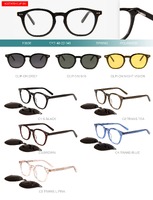 Оправа пластиковая из материала ацетат, с флексом + насадка солнцезащитная (клипон) Big City F3030S