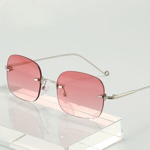 Metal rimless sunglasses with UV400 protection 2945-GT