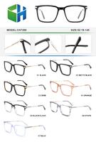 Plastic acetate frame with spring hinges CH7200-DA