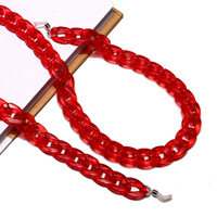 Полупрозрачная акриловая цепочка для очков, разные цвета GB074