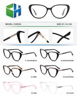 Plastic acetate frame for women with spring hinges CH5303-DA