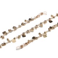 Металлическая нескользящая цепочка, с сердцем и стразами, для очков и масок GL1463