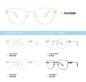 Metal women's frame for glasses MW1068