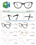Plastic acetate frame for women with spring hinges CH7915-DA