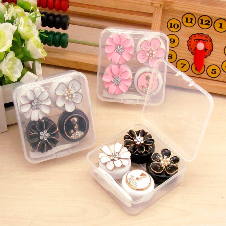 Mini set with contact lens cases XFFlowers, 2pcs