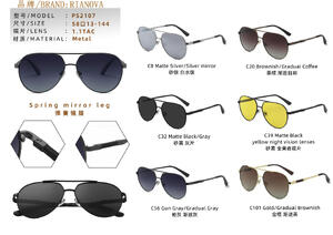 Polarized metal sunglasses with flex hinges Rianova PS2107