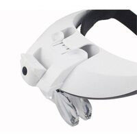 Binocular magnifier with backlight, magnifying glass with head mount 81001-H-XX, magnification: 1X, 1,5X, 2X, 2,5X, 3,5X