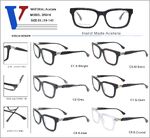 Plastic acetate frame with spring hinges D5016-DA