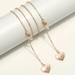 Металлическая нескользящая цепочка золотого цвета, с сердцем и жемчугом, для очков и масок GL1842