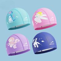 Polyvinylchloride waterproof swimming cap for kids 172-YU