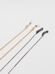 Цепочка для очков, комплект из двух штук, золотая и черная GM039