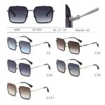 Semi-rimless polarized metal sunglasses Leke S31953