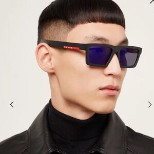 Plastic polarized men's square-rimmed sunglasses Elit SPS02ZUS-EL