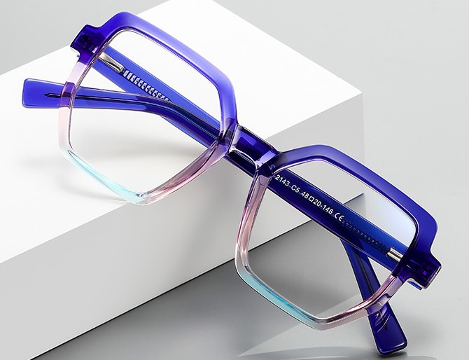Прогрессивные переливающиеся очки оправа  пластиковая, материал TR-90+CA (флекс!) FOCUS FCS2143