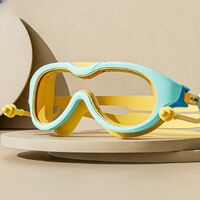 Очки для плавания детские (3-15 лет) водонепроницаемые с защитой от запотевания, с берушами, YK-YZW-YJ3023-YU