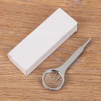 Stainless steel tweezers with magnifying glass 18143