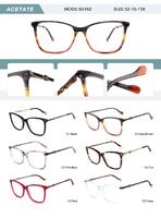 Plastic acetate frame for women with spring hinges B3162-DA