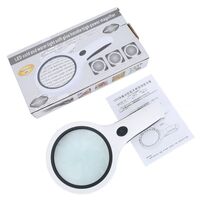 Magnifier with universal backlight, magnifying glass with handle 95100-XX, diameter 100 mm, magnification: 4Х